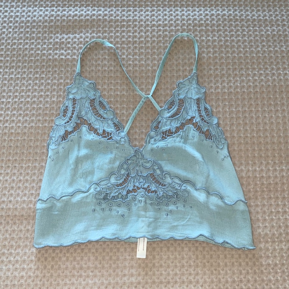 Free People Teal Bralette/Top Size Medium